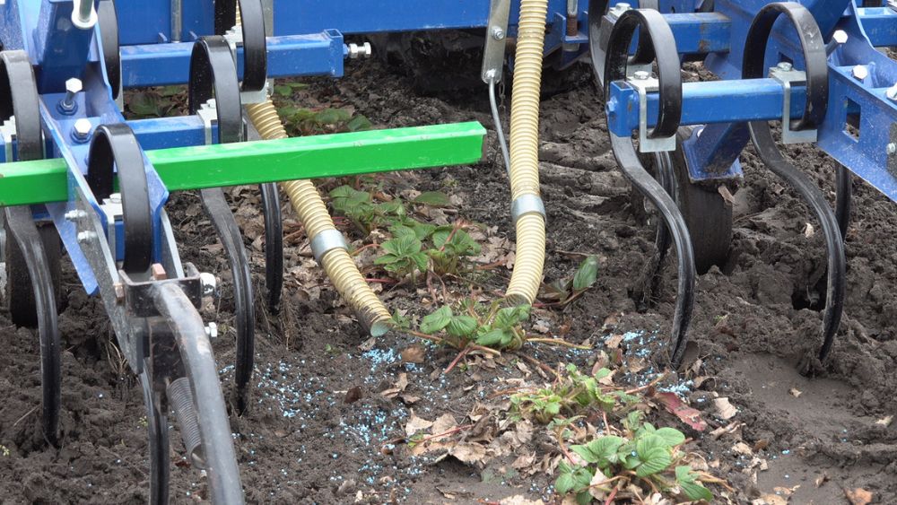 Wysiew nawozu Fertimax Complex NPK 12-11-18