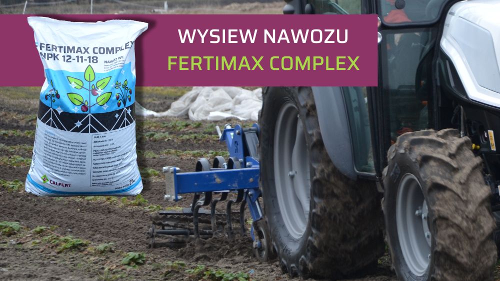 Wysiew nawozu Fertimax Complex NPK 12-11-18